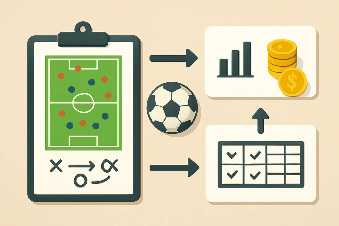 Relación entre análisis táctico y mercados de apuestas: esquema de los elementos clave