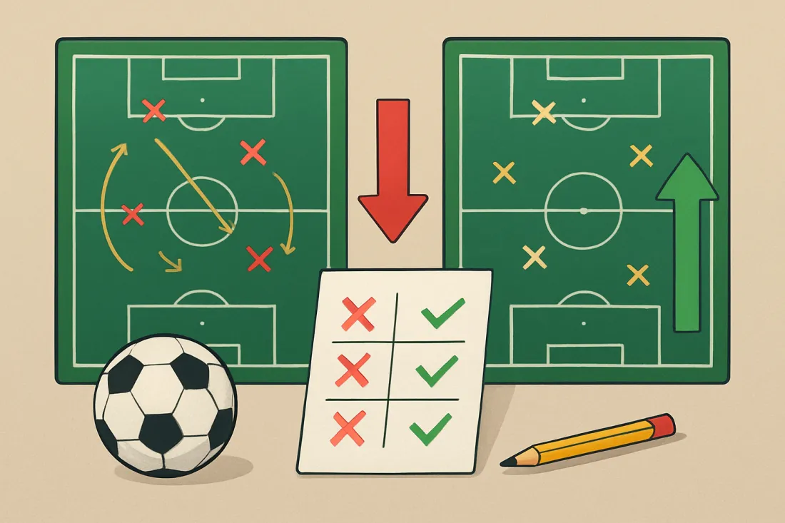 Cómo usar el análisis táctico para apostar a goles: comparación visual de opciones