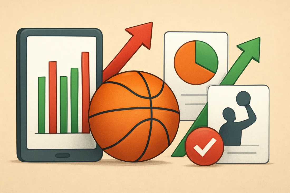 Mejores estadísticas de baloncesto para apuestas deportivas: comparación visual de opciones